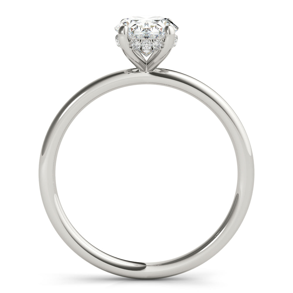 Madilyn Oval Lab Grown Diamond Solitaire Engagement Ring IGI Certified-VIRABYANI
